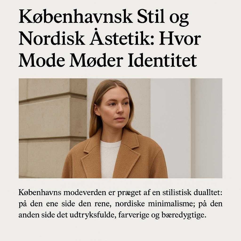 Københavnsk Stil og Nordisk Æstetik: Hvor Mode Møder Identitet