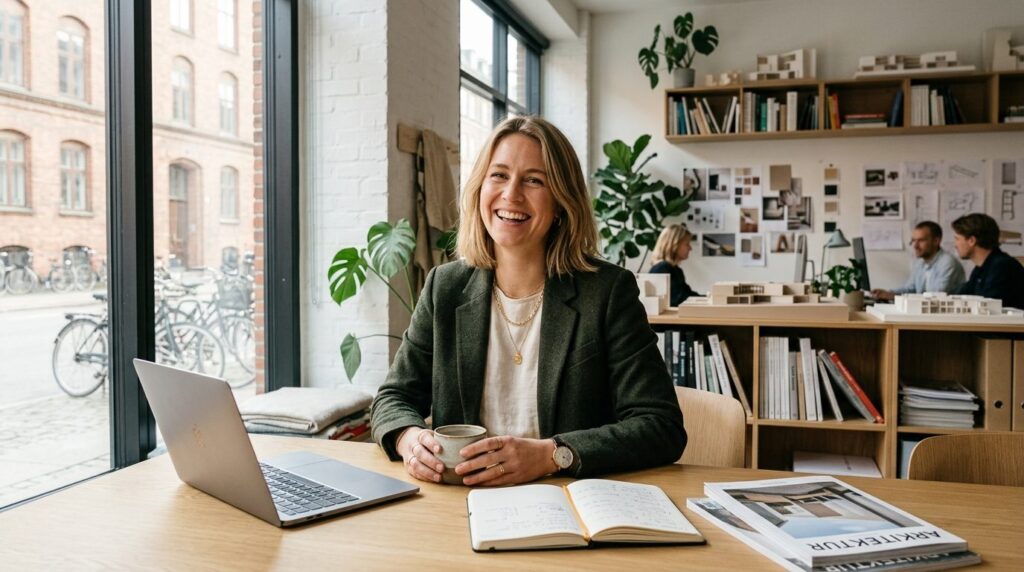 Candid business portrait of creative professional in Copenha